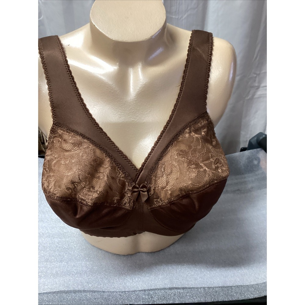 glamorise brown full coverage bra size 36d newstyle 15564